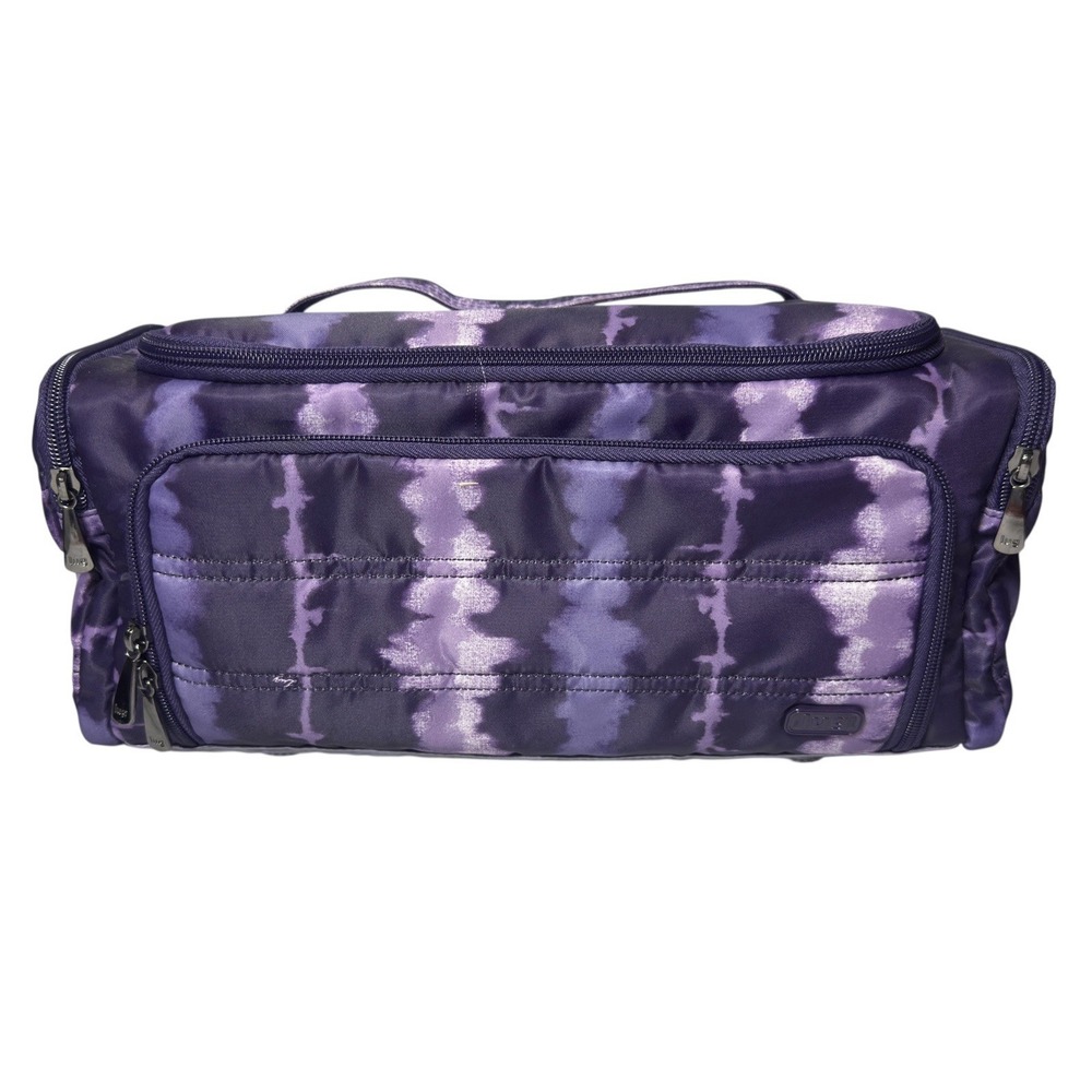 Lug Trolley XL Shibori Purple Bag Travel Makeup Cosmetic Toiletry Tie Dye Case